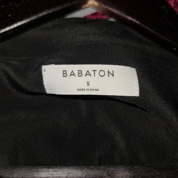 Aritzia Babaton Notion Black Silk Blouse Size Small - Picture 7 of 15